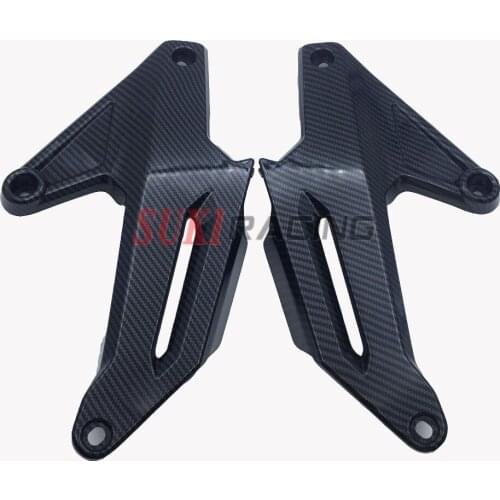 Foot Rest Cover For HONDA ADV 150 ADV150 2019 2020 ABS Plastic Carbon Color Side Footrest Cover Under Seat Pedal Trim Panels