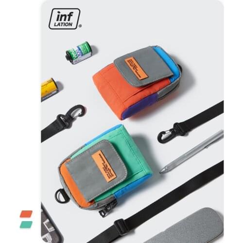 INFLATION Strteetwear Men Women Mini Belt Fanny Pack 2021 New Reflective Flap Hip Hop Waist Bag Unisex Menssenger Bag