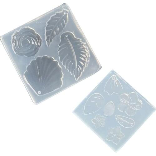 Flower Leaves Earrings Epoxy Resin Mold Jewelry Pendant Silicone Mould DIY Crafts Necklace Keychain Casting Tool