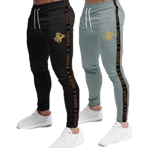 Sik Silk Mens Pants Fitness Skinny Trousers Spring Elastic Bodybuilding Pant Workout Track Bottom Pants Men Joggers Sweatpants