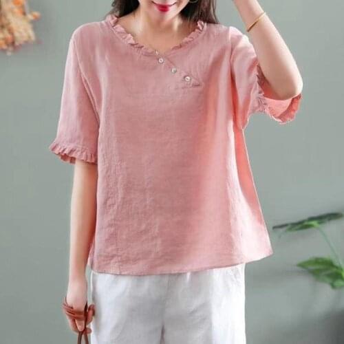 Льняные блузки Unimmye China At AliExpress