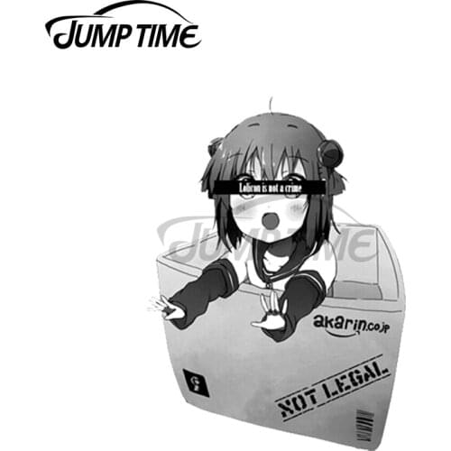 Jump Time 13 x 10cm For Lolicon Is Not a Crime Car Stickers Scratch-proof Window Personality Decal Graphics for Vehicle Bumper