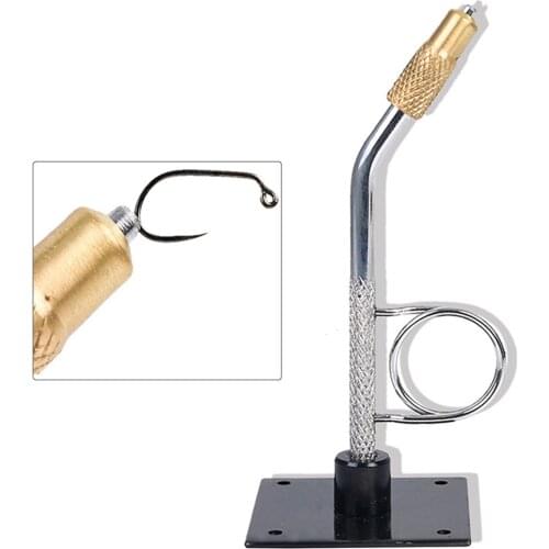 1pc Portable Fly Tying Vise With base Rotary C-clamp Fish Tackle Kit Travel Alloy Fly Fishing Tackles Hook Binding Tool Pesca