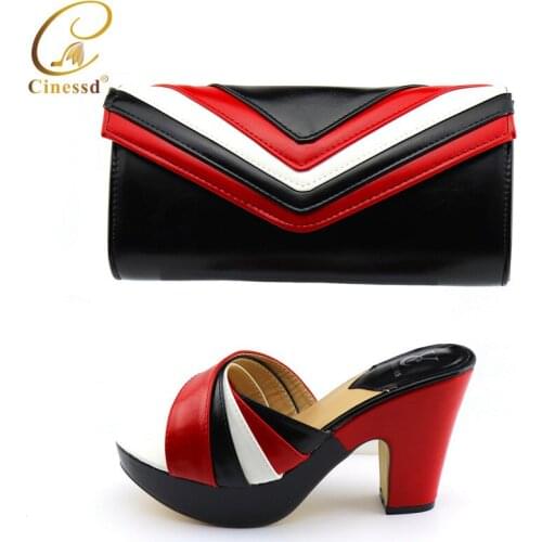2020 African Wedding Italian Shoe and Bag Sets Spring Shoes Platform Women African Women Shoes and Bag Set