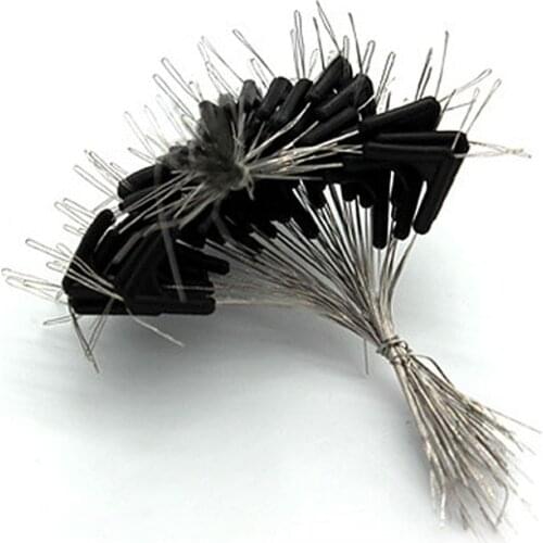 50pcs Double Hooks Contactor Device Fishing Line Space Eight Type Space Bean Set