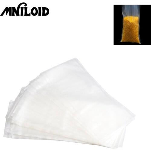MNILOID 50Pcs Multiple Sizes PVA Bags Carp Fishing Tackle Water Dissolving PVA Bag for Fishing Bait Feeder Bag for Bait Throwing