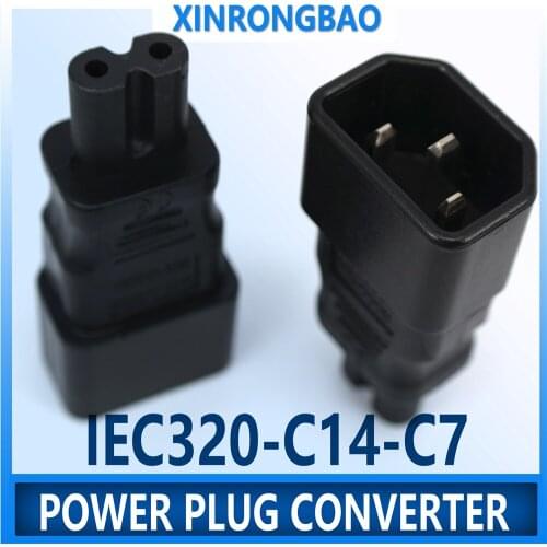 IEC 320 C14 to C7 adapter C7 to C14 AC adapter Kettle 3 Pin C13 To C8 AC Plug Adapter Female to Male Converter Plug Socket PVC