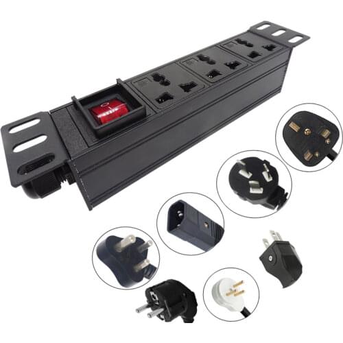 3AC PDU Power Strip Aluminum alloy CASE Fireproof material Extension cord Electric plug