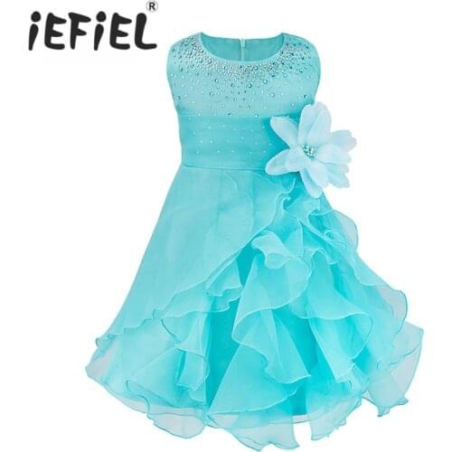 Flower girl dresses for wedding pageant white first holy lace communion dress for girls toddler junior child Princess dress