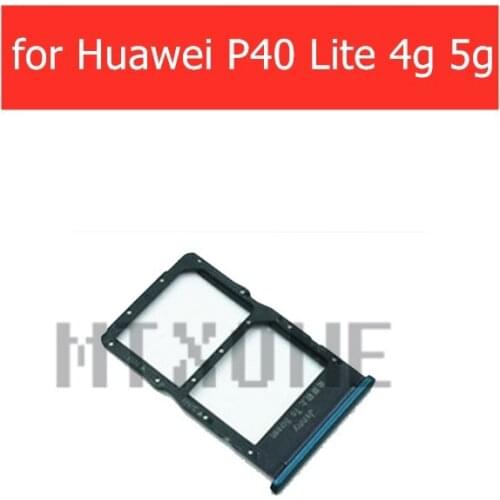For Huawei P40 Lite 4g 5g Card Tray Holder Micro SIM Nano SIM SD Card Card Slot Adapter Holder Repair Spare Parts
