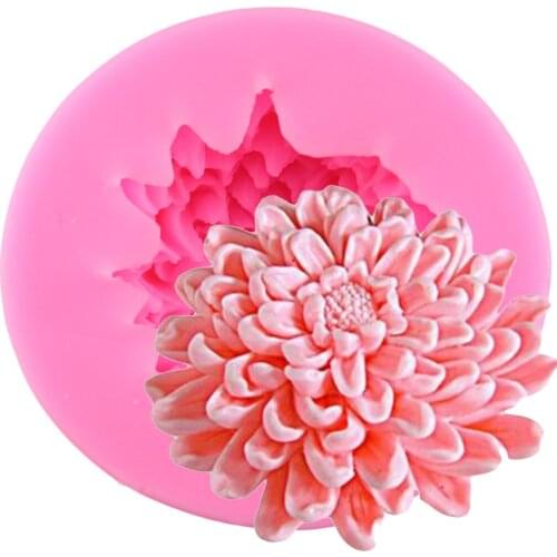 Wild Chrysanthemum Flower Silicone Mold Candle Soap Candy Resin Molds Chocolate Gumpaste Mould Fondant Cake Decorating Tools