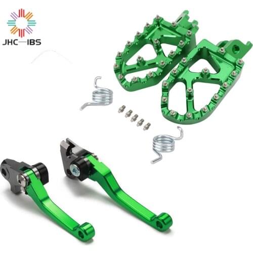 For Kawasaki KX250F KX450F 2013-2018 KX250 19 20 KX 250F 450F Motorcycle CNC Footrest Footpeg Foot Pegs Brake Clutch Lever Sets