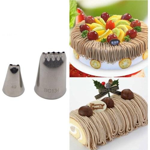 Two Five Hole Lines Drawing Nozzles Stave Sheet Music Cake Baking Decorating Tools Noodles Pastry Icing Piping Tips Cupcake Tool