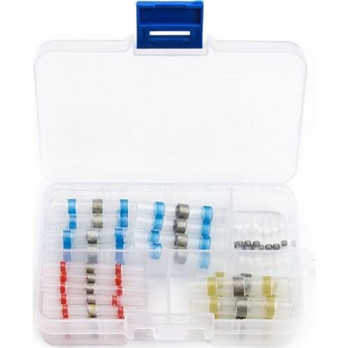 50Pcs Electrical Wire Connectors kit Waterproof Heat Shrink Sordering Terminals Set Solder Sleeve Tube