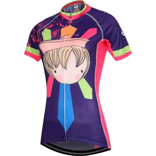 KEYIYUAN Summer Short Sleeve Women Bicycle Wear Sport Lady Bike Shirts Outdoor Female Cycling Top Ropa Mujer Verano 2021