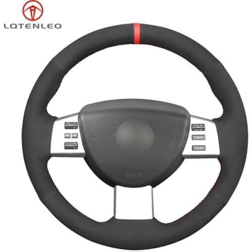 LQTENLEO Black Suede Car Steering Wheel Cover For Nissan Quest 2004-2010 Altima 2005-2009 Murano 2005-2008 Maxima 2004-2008