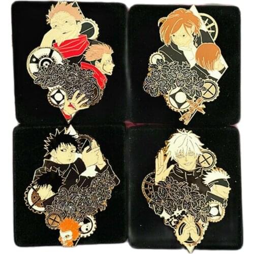 Cosmile Anime Jujutsu Kaisen Gojo Satoru Ryomen Sukuna Kugisaki Nobara Fushiguro Megumi Metal Badge Brooch Pin Pendant
