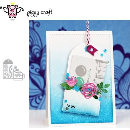 Piggy Craft metal cutting dies cut die mold Pocket tag decoration Scrapbook paper craft knife mould blade punch stencils dies