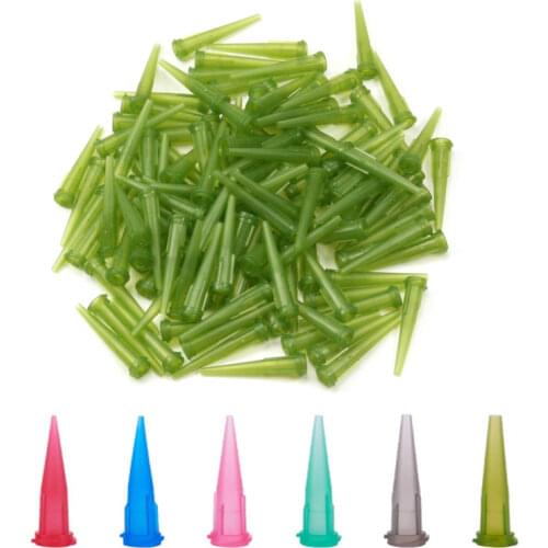 100pcs TT Tapered Tips Solder Paste Adhesive Glue Dispensing Needle Plastic Tapered Tips 14-25GA 1.25 inch Length