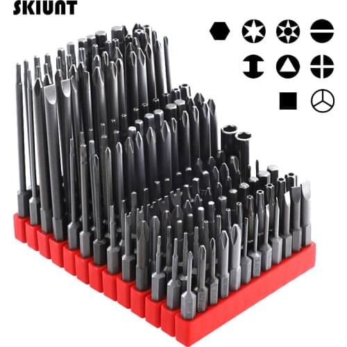 SKIUNT 12Pcs Screwdriver Bits 50-100mm Drill Bit Magnetic Torx Phillips Screw Driver Household Electric Drilling Repair Tools