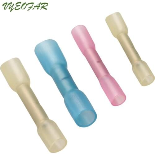 New 10PCS Mixed Heat Shrink Butt Electrical Crimp Terminals Electric Wire Cable Connectors Middle connector