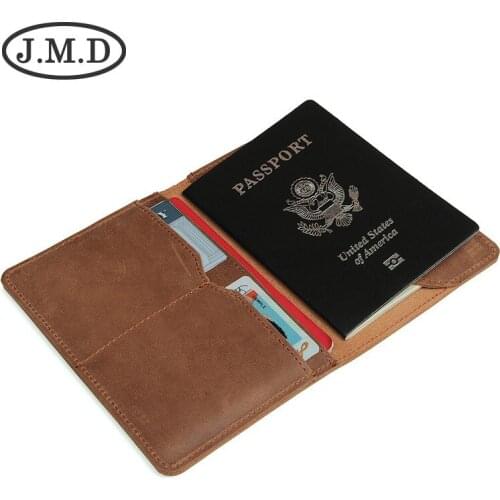 New Leather Passport Holder Passport Bag Head Layer Cowhide Retro Boarding Pass Wallet Card Holder Passport Bag