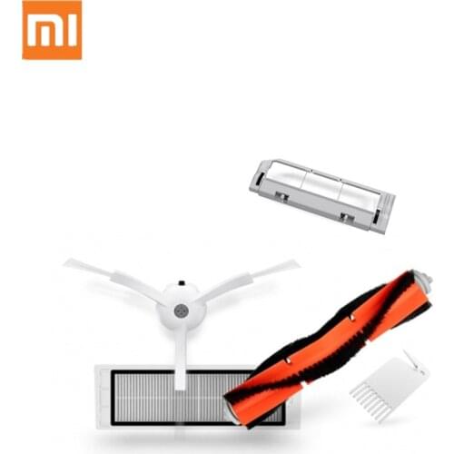 100% Original XIAOMI MI Robot Vacuum Part Pack Side Brush X2PC HEPA Filter X2PC, Main Brush X1PC, Cleaning Tool X1PC
