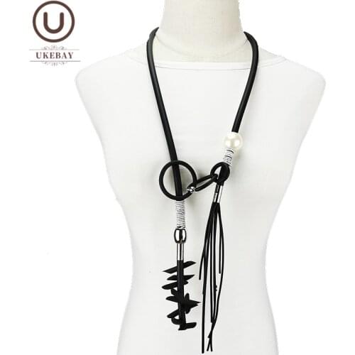 UKEBAY Original Design Women Pendant Necklaces Tassel Chains Removable Accessories Strange Jewelry Vintage Punk Female Necklace