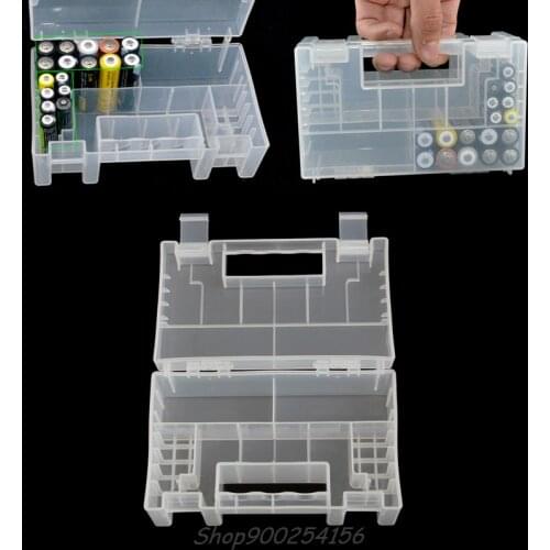 Plastic Battery Storage Box Case/Organizer/Holder/Container for AAA AA Battery Jy17 20 Dropship