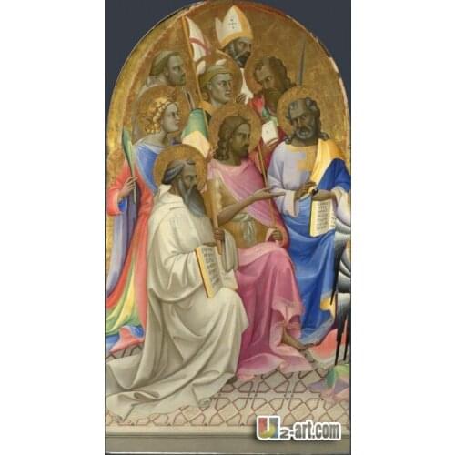 Canvas Prints (Lorenzo Monaco San Benedetto Altarpiece) gift high quality painting printed on canvas Religion-232 (20*36 inch )