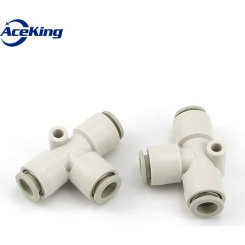 PU pipe reducing tee connector, model T straight quick plug connector, kq2t06-04-06/08-06-08-10 kq2t 04-00 kq2t 06-00 kq2t 08-00