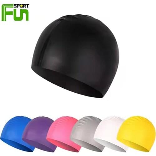 STARFUN Rubber Silicone Swimming Cap For Men Women Waterproof High-end Fabric Diving Hat Elastic For Swimming Pool Seaside New