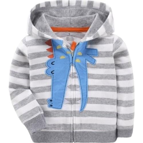 Comfortable casual Baby Boys Girls Hooded Sweatshirts Cotton Cartoon Tops Truck Rainbow Whale Outwear Kids Clothes For 9m-3years