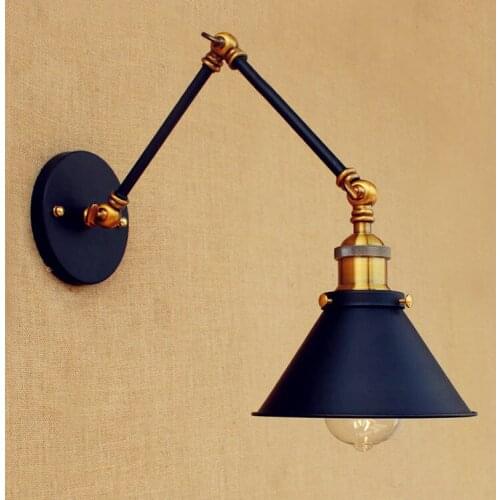 15cm Retro Loft Industrial Wall light Vintage Stair Lights Fixtures Swing Long Arm Wall Lamp Edison Wall Sconce Applique Murale