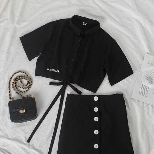 Gothic black skirt female chic letter Punk High Waist Preppy Girl Dance Mini Skirt Cute A Line Harajuku Sexy Japan Skirt suit