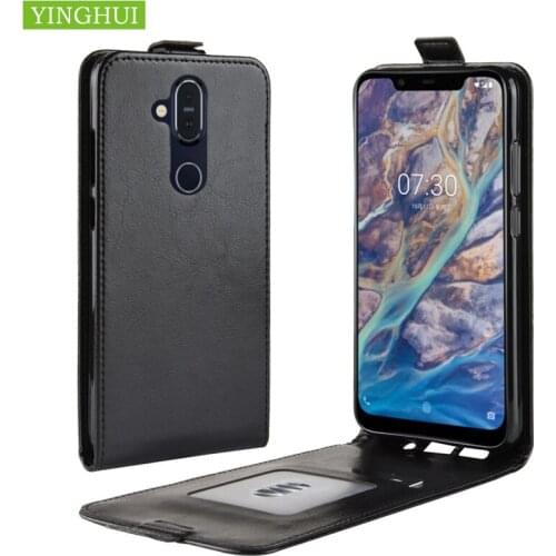 For Nokia 7.1 Plus Protective Case Flip Leather Case For Nokia X7 Vertical Cover With Card Holder phone case Cover
