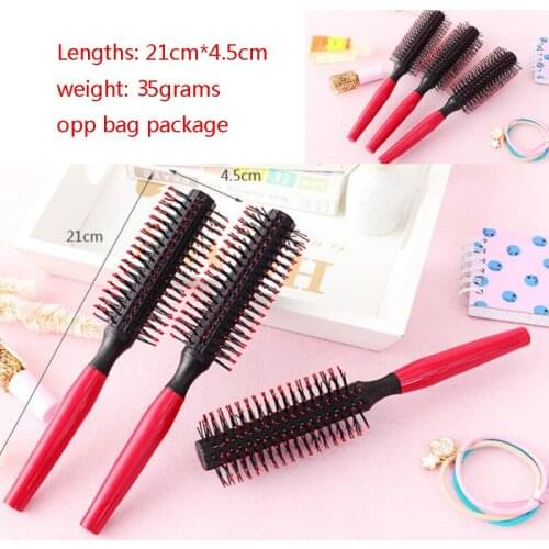 1pcs Personal Round Curly Hair roller hairbrush plastic women girl household curling hair comb massage for salon