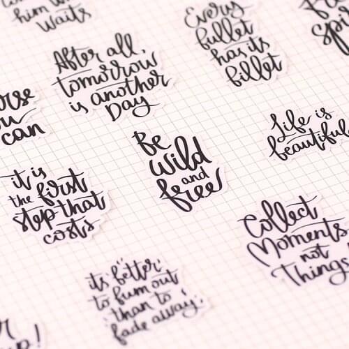 19pcs Creative cute self-made English language saying scrapbooking stickers /decorative sticker /DIY craft photo albums