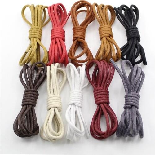 1 Pair Lace-Up Boots Shoelaces Men Women Sneaker Shoe laces Solid Color Classic Round Shoe Strings 120/130/180/190/200cm