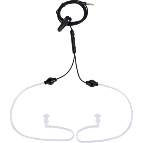 3.5mm Plug Air Tube Anti-Radiation Earphone 2 Air Acoustic Tube Stereo Headset for iPhone for Samsung