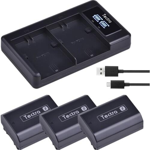 3PCS 7.2v NP-FZ100 NP FZ100 Digital Camera Battery + LED Dual USB Charger for SONY ILCE-9 A7m3 a7r3 A9/A9R 7RM3 9S Alpha a7 III