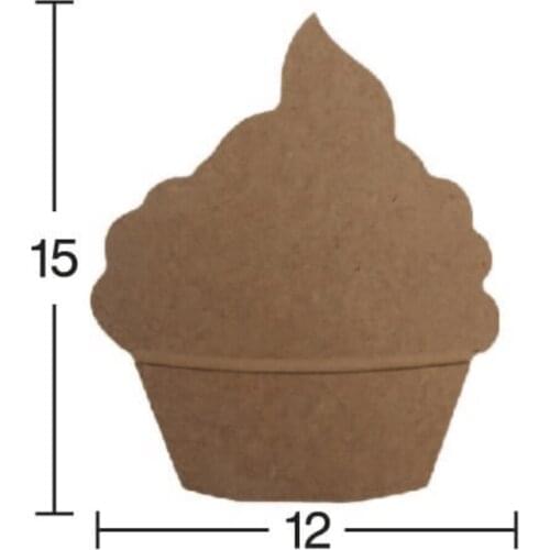 H75 Cupcake Trinket, 18mm Figurative Wood Object