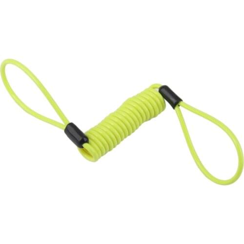 Security Bike Scooter Motorcycle Motorbike Disc Lock Reminder Cable Green