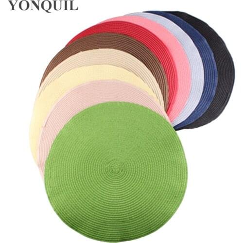 Big Round 35 CM Imitation Straw Fascinators Bases Making For Women Wedding Fascinator Hats DIY Hair Accessories 6 Pcs/Lot