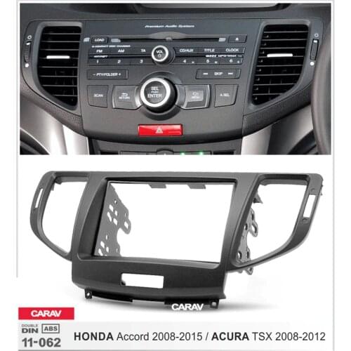 CARAV 11-062 Top Quality Radio Fascia for HONDA Accord 2007-2012 / ACURA TSX Stereo Fascia Dash CD Trim Installation Kit