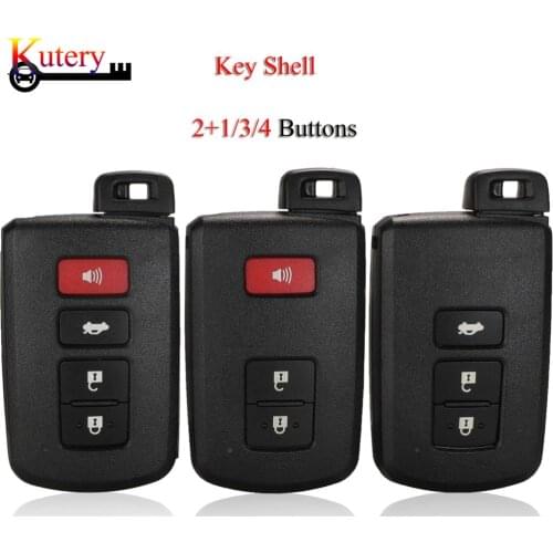 Kutery Remote Smart Car Key Shell For Toyota Avalon Camry RAV4 Corolla Highlander 3/4Buttons Case Cover With Uncut Blade