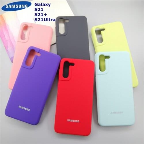 Samsung S21 Plus Ultra Silicone Cover Original Liquid Silicone Case Shell For Galaxy S21+ S21U Back Cover With Retail Box