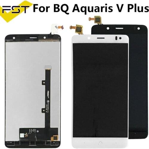 Black/White For BQ Aquaris V Plus LCD Display+Touch Screen LCD Digitizer Glass Panel Replacement LCD Panel Tactil For VS Plus
