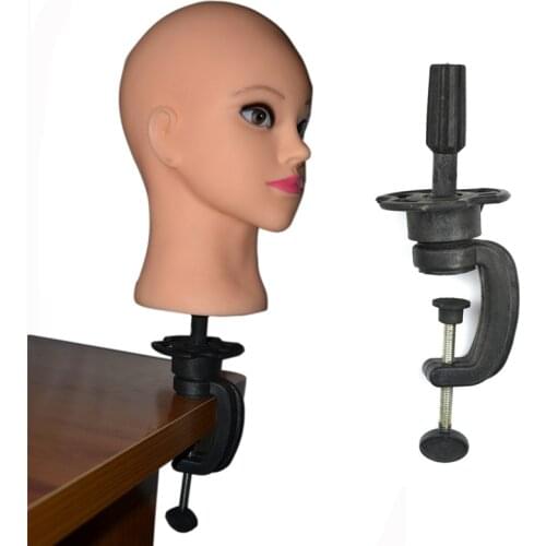 Black Wig Head Stand Adjustable Mannequin Holder For Training Mannequin head Metal And Plastic Material Table Clamp Salon Tools
