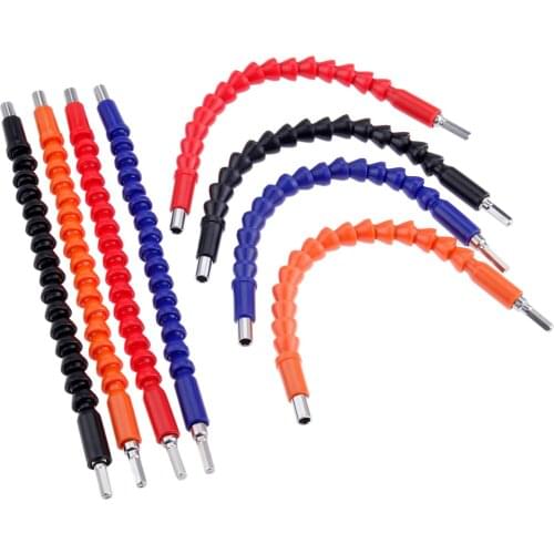 2Pcs 11.6" 295mm Electric Drill Flexible Shaft Bit Hex Extention Screwdriver Bit Holder Connect Link for Computer Case Furniture